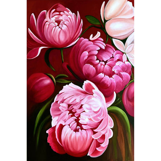 Wooden Jigsaw Puzzle 1000 Piece - Peony Blossom
