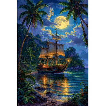 1000-Piece Premium Wooden Jigsaw Puzzle for Adults – Pirate Shipits| Artisan Crafted, Whimsical Shapes & Unique Designs, Best Relaxation Gift