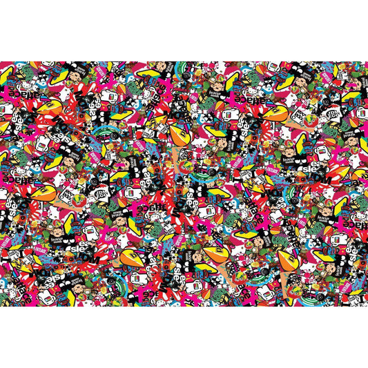 1000-Piece Premium Wooden Jigsaw Puzzle for Adults – Pop Sticker Collage | Artisan Crafted, Whimsical Shapes & Unique Designs, Best Relaxation Gift