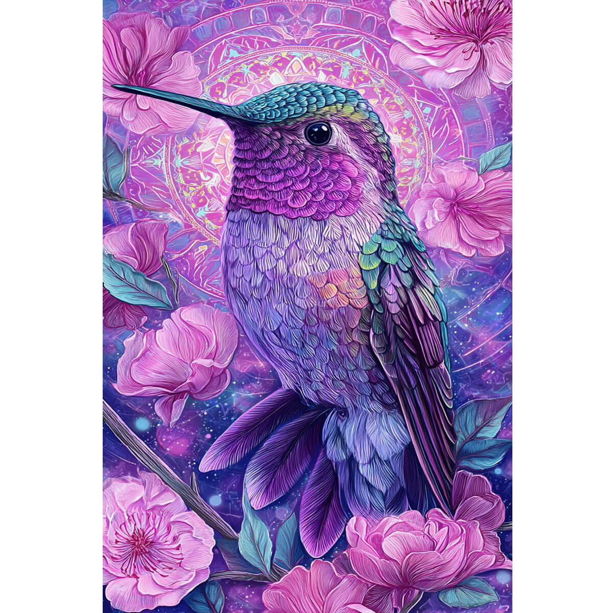 Wooden Jigsaw Puzzle 1000 Piece - Purple Hummingbird