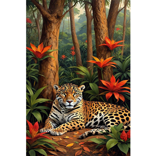 Wooden Jigsaw Puzzle 1000 Piece - Resting Jaguar in the Jungle
