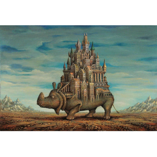 Wooden Jigsaw Puzzle 1000 Piece - Rhino Fort