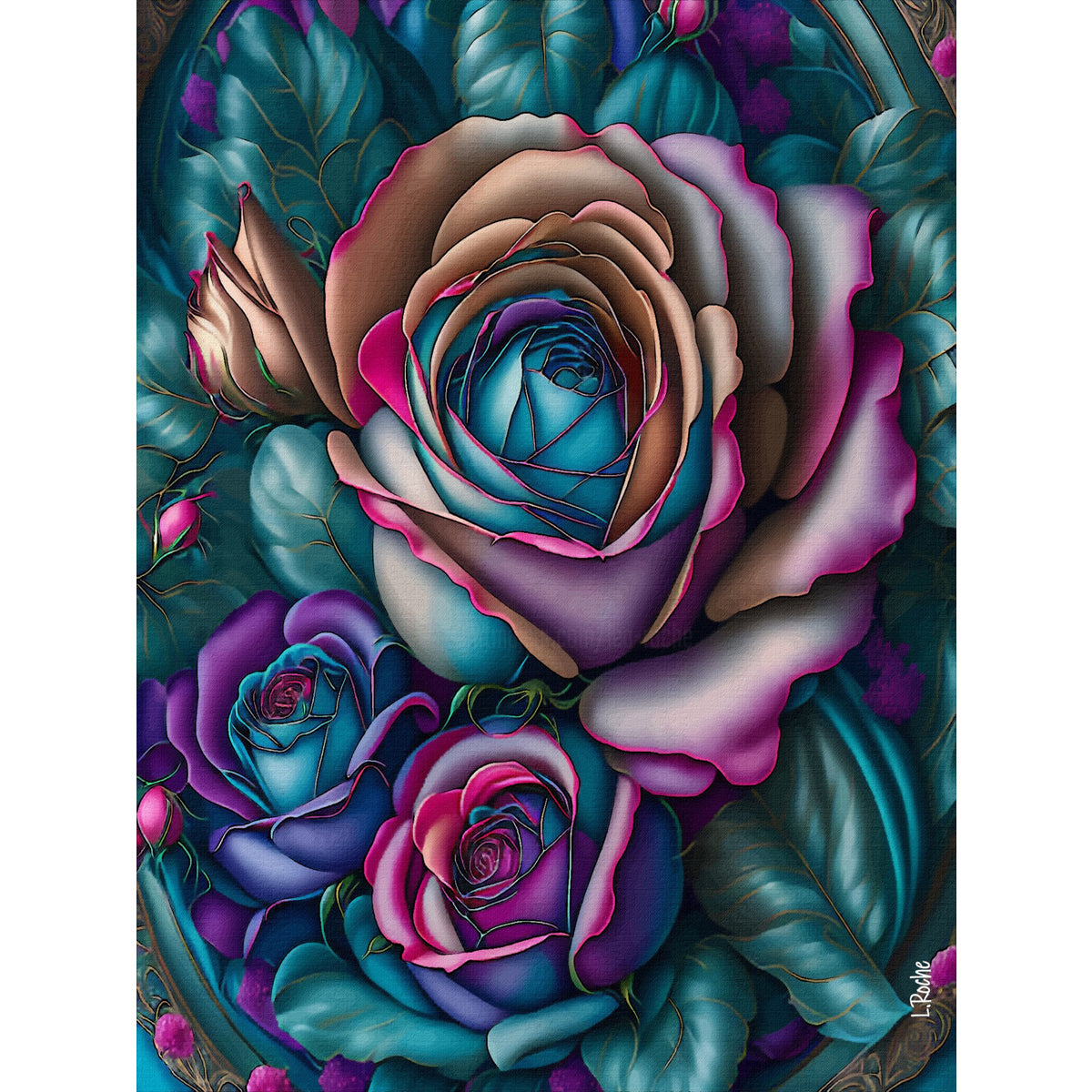 Wooden Jigsaw Puzzle 1000-Piece for Adults – Relaxing Gift Idea & Elegant Home Décor Artwork with Full-Size Poster, Premium Stress Relief Activity - Rosa celestial - Artisan Puzzles