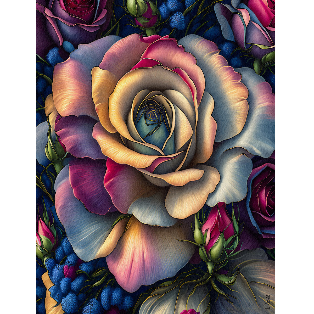 Wooden Jigsaw Puzzle 1000-Piece for Adults – Relaxing Gift Idea & Elegant Home Décor Artwork with Full-Size Poster, Premium Stress Relief Activity - Rosa de Junio - Artisan Puzzles