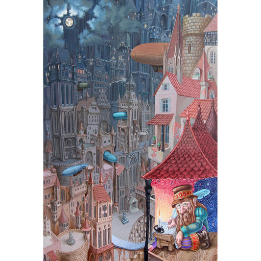 Wooden Jigsaw Puzzle 1000 Piece - Saga of the City of Zeppelins