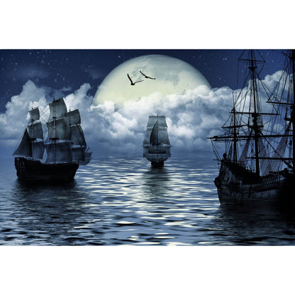 1000-Piece Premium Wooden Jigsaw Puzzle for Adults – Sailing Beneath the Moon | Artisan Crafted, Whimsical Shapes & Unique Designs, Best Relaxation Gift