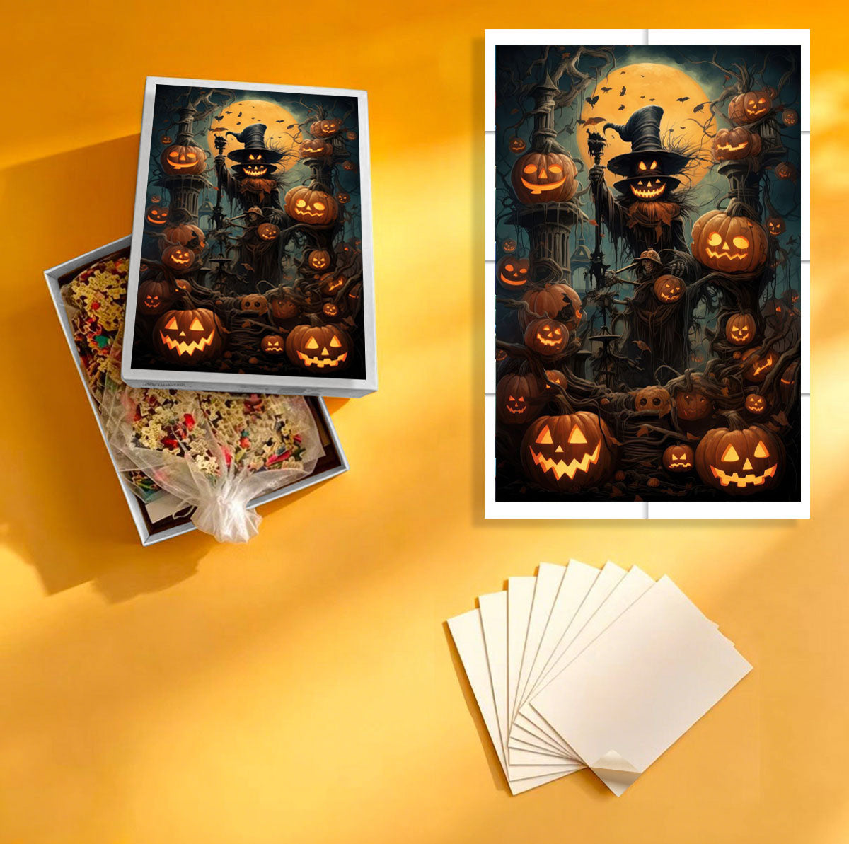 1000-Piece Premium Wooden Jigsaw Puzzle for Adults –Scarecrow | Artisan Crafted, Whimsical Shapes & Unique Designs, Best Relaxation Gift