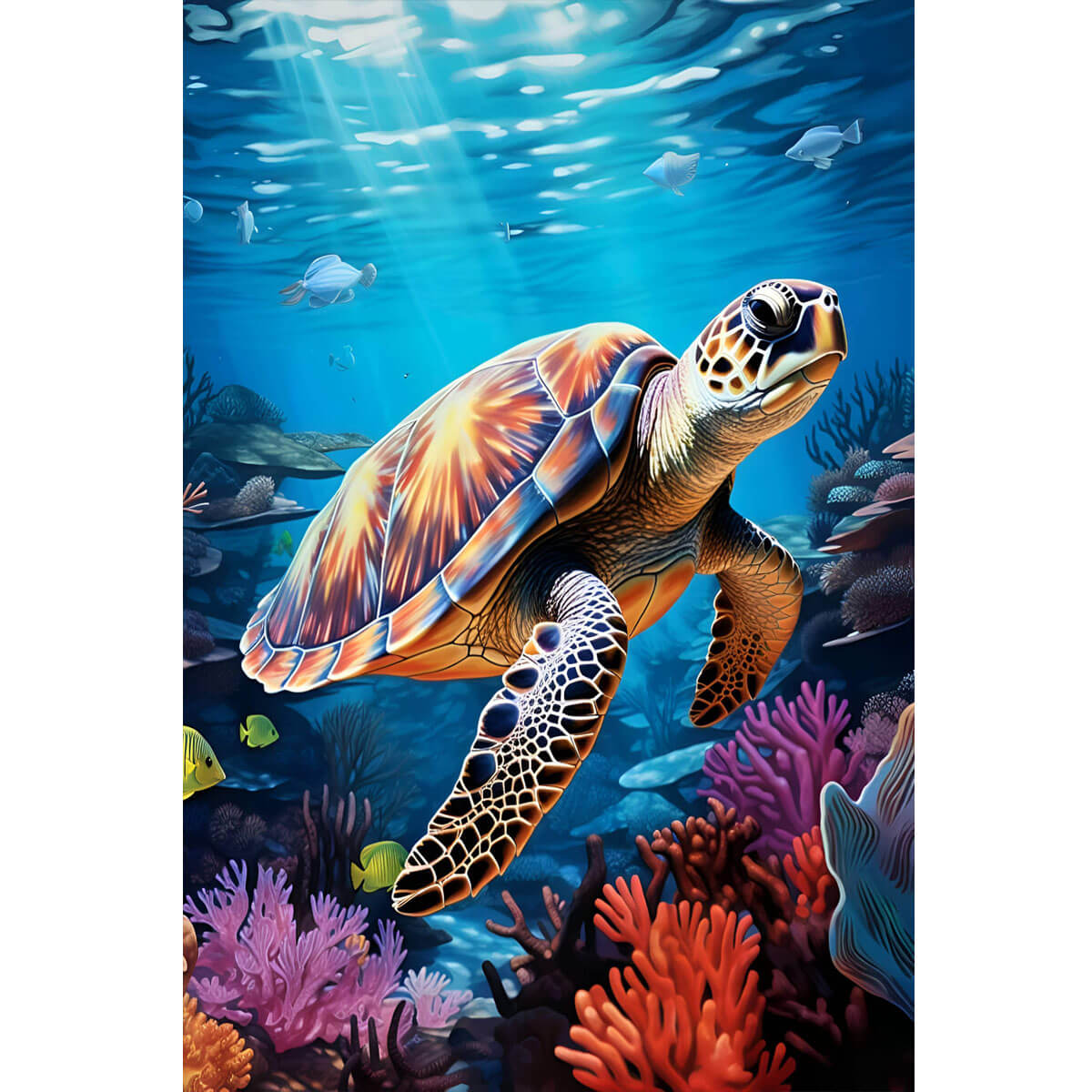 Wooden Jigsaw Puzzle 1000 Piece -  Sea Turtle in the Ocean