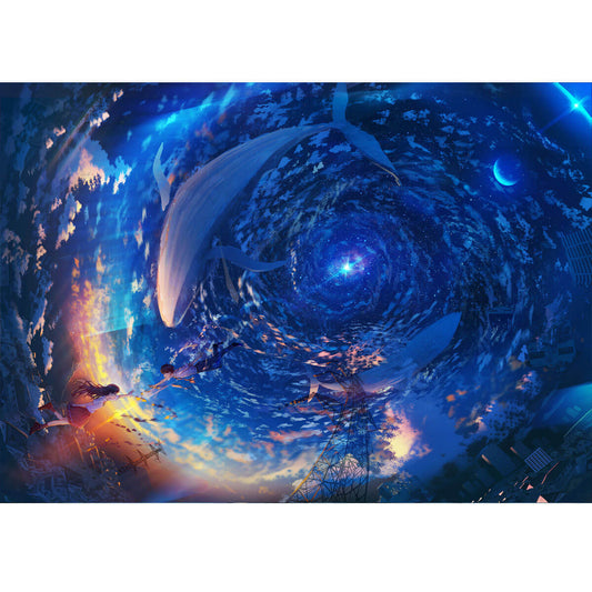 Wooden Jigsaw Puzzle 1000 Piece - Skybound Whale