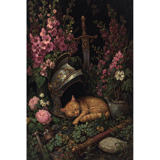 1000-Piece Premium Wooden Jigsaw Puzzle for Adults – Sleeping Ginger Cat in Garden | Artisan Crafted, Whimsical Shapes & Unique Designs, Best Relaxation Gift