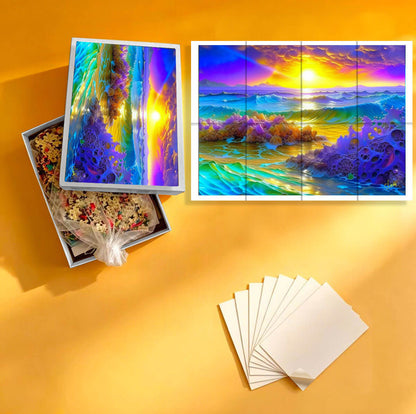 1000-Piece Premium Wooden Jigsaw Puzzle for Adults – Solwave | Artisan Crafted, Whimsical Shapes & Unique Designs, Best Relaxation Gift
