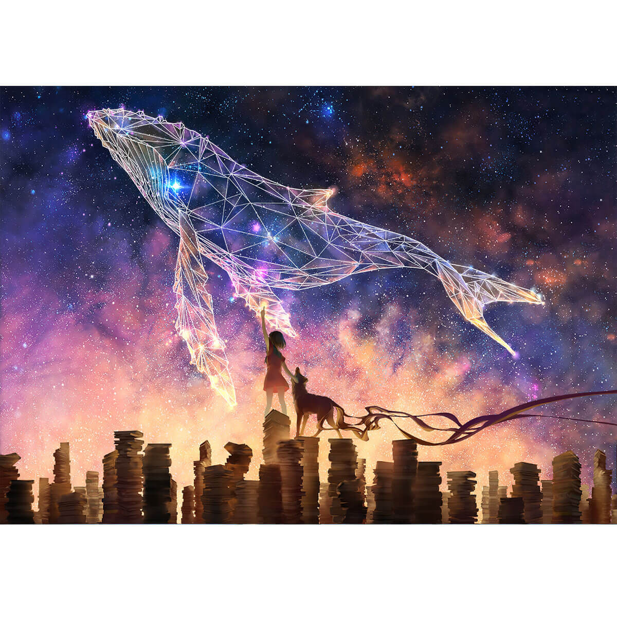 Wooden Jigsaw Puzzle 1000 Piece - Starlit Whale Voyage
