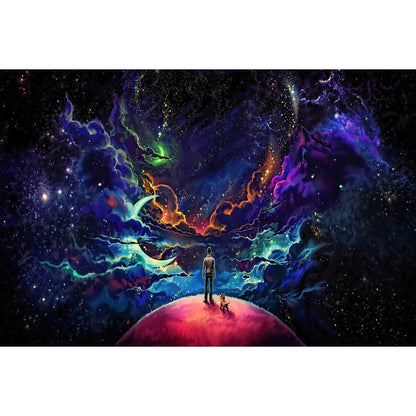 1000-Piece Premium Wooden Jigsaw Puzzle for Adults – Starry Companion | Artisan Crafted, Whimsical Shapes & Unique Designs, Best Relaxation Gift