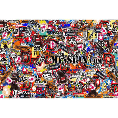 1000-Piece Premium Wooden Jigsaw Puzzle for Adults – Sticker Explosion | Artisan Crafted, Whimsical Shapes & Unique Designs, Best Relaxation Gift
