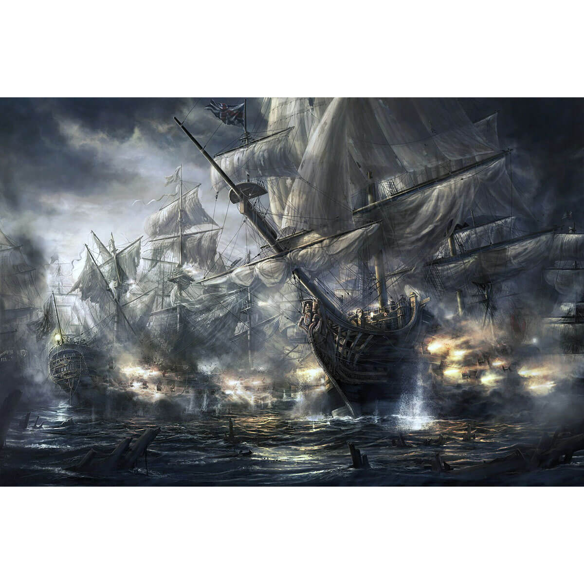 1000-Piece Premium Wooden Jigsaw Puzzle for Adults – Stormbound Armada | Artisan Crafted, Whimsical Shapes & Unique Designs, Best Relaxation Gift