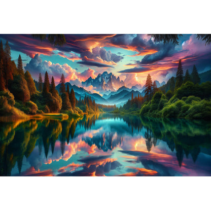 Wooden Jigsaw Puzzle 1000 Piece - Sunset Reflection