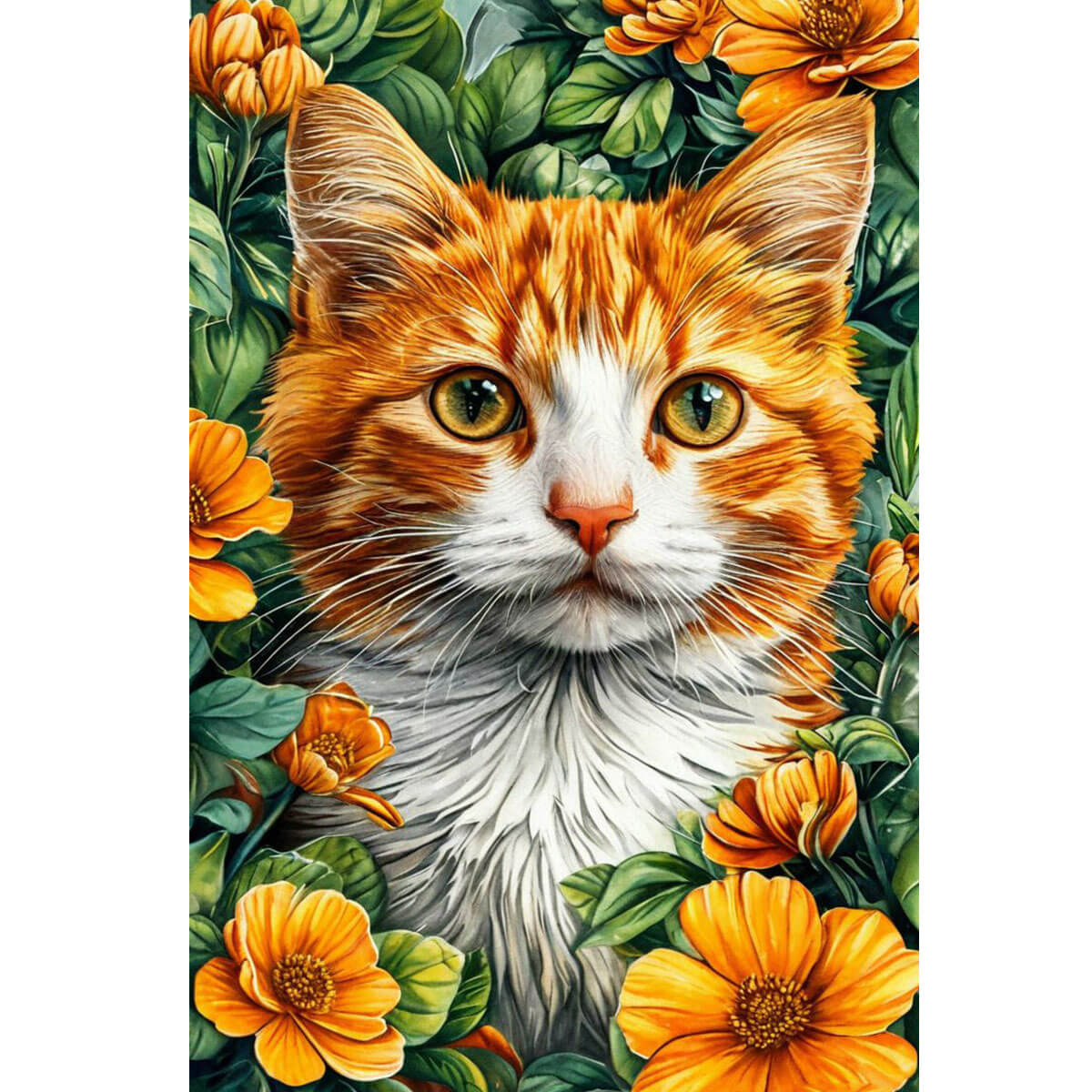 Wooden Jigsaw Puzzle 1000 Piece - The Cat Among the Flowers