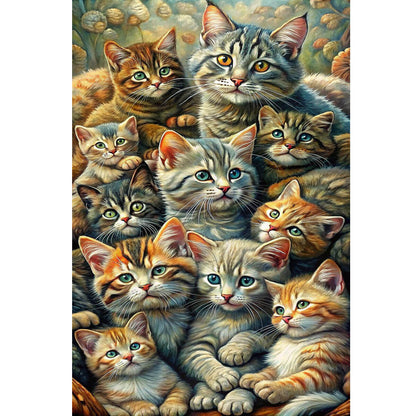 Wooden Jigsaw Puzzle 1000 Piece - The Cat Family
