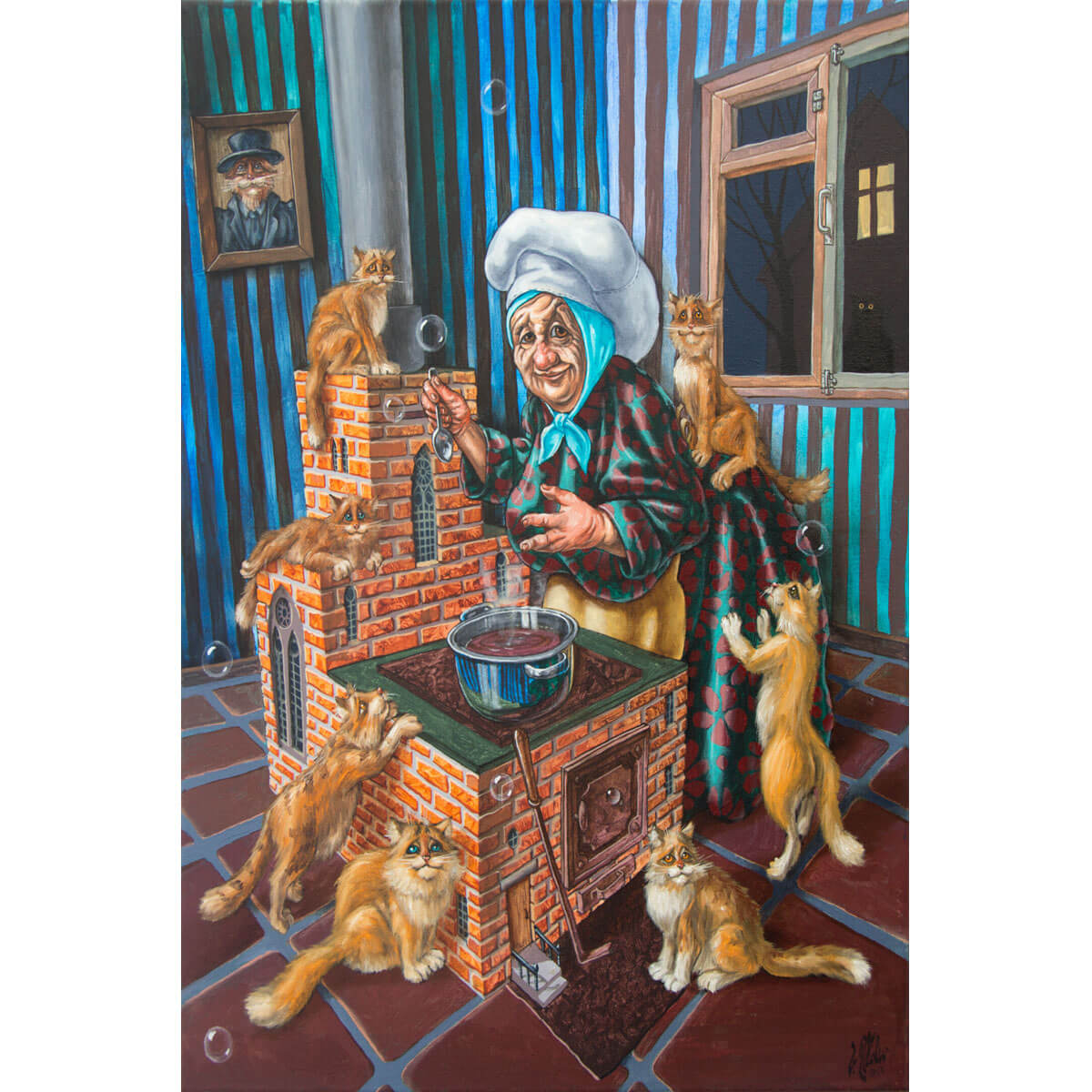 Wooden Jigsaw Puzzle 1000 Piece - Time of Hungry Cats