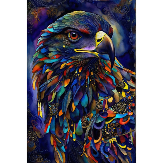 1000-Piece Premium Wooden Jigsaw Puzzle for Adults – Colorful Eagle | Artisan Crafted, Whimsical Shapes & Unique Designs, Best Relaxation Gift