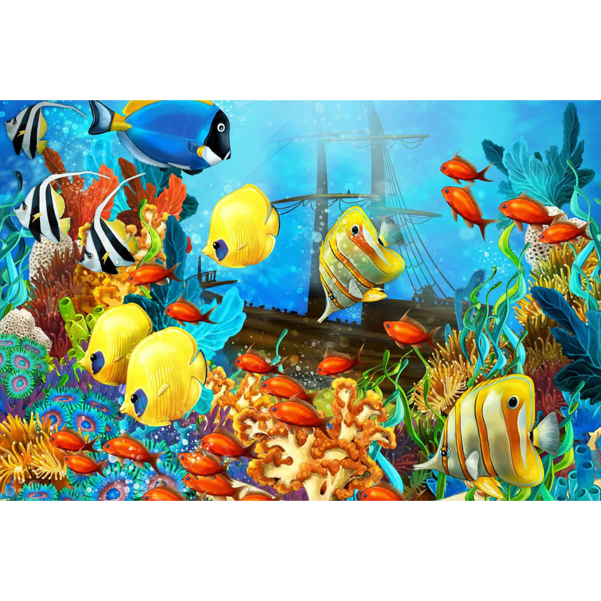1000-Piece Premium Wooden Jigsaw Puzzle for Adults – Tropical Reef Discovery | Artisan Crafted, Whimsical Shapes & Unique Designs, Best Relaxation Gift