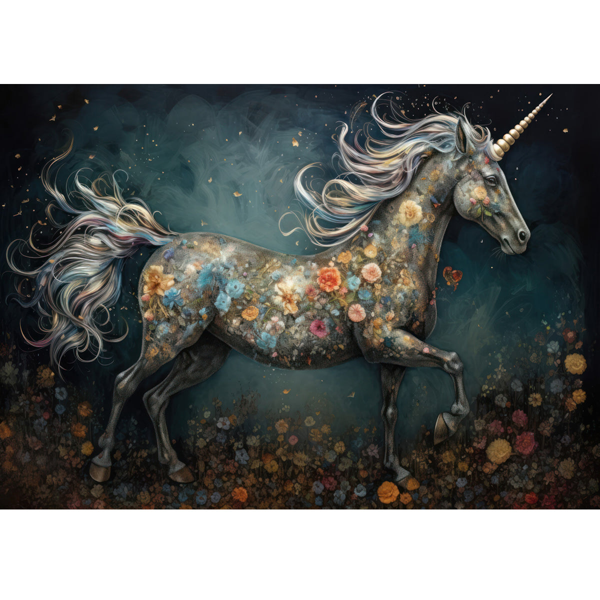 Wooden Jigsaw Puzzle 1000-Piece for Adults – Relaxing Gift Idea & Elegant Home Décor Artwork with Full-Size Poster, Premium Stress Relief Activity - Unicorn - Artisan Puzzles