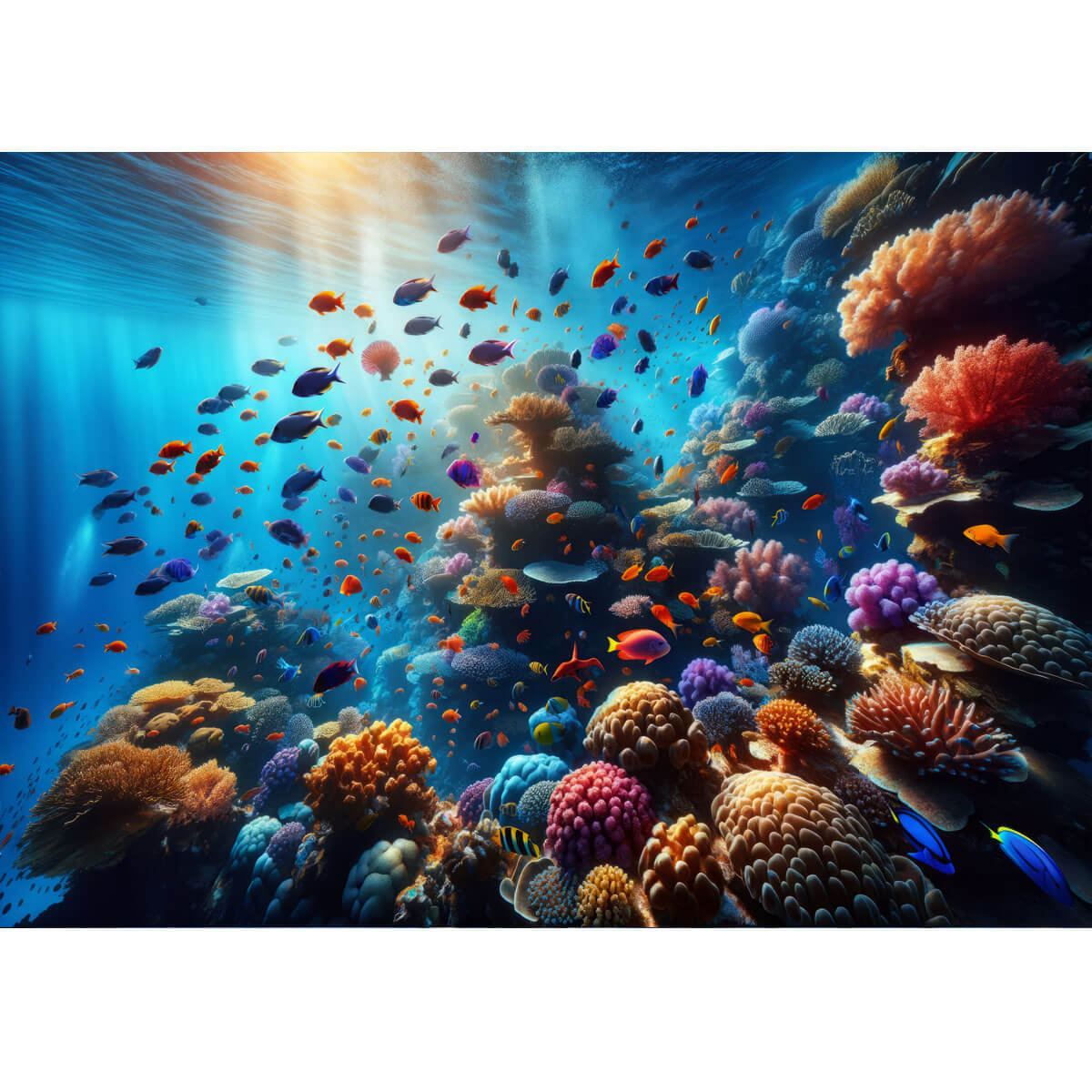 Wooden Jigsaw Puzzle 1000 Piece - Vibrant Underwater Oasis