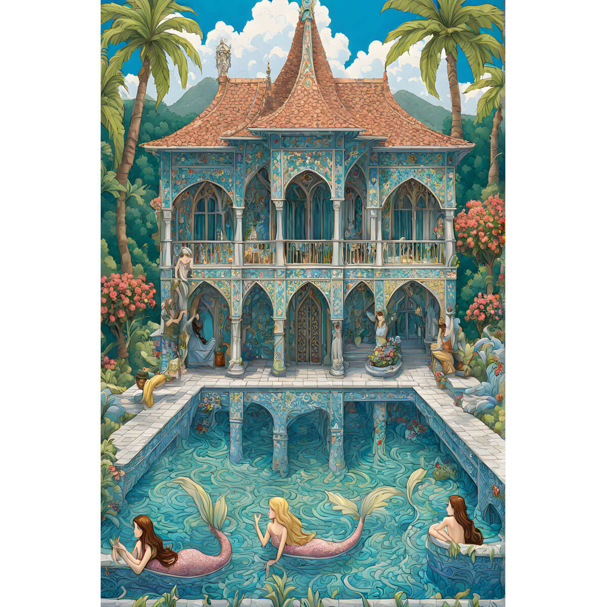 Wooden Jigsaw Puzzle 1000 Piece - Villa of the Sirens