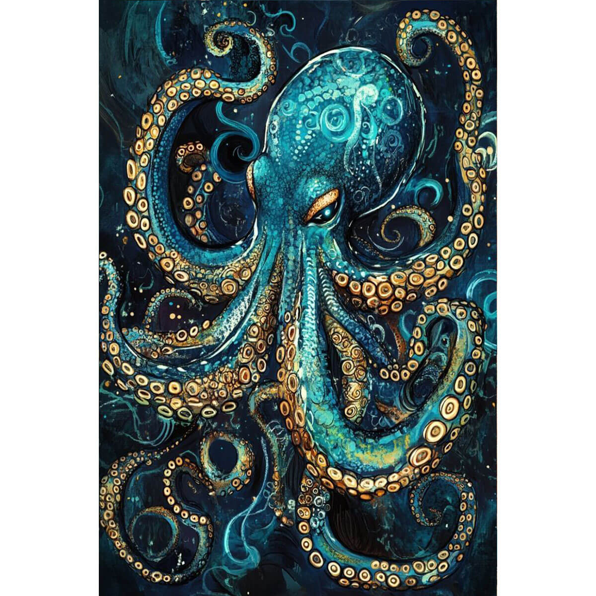 1000-Piece Premium Wooden Jigsaw Puzzle for Adults – Vintage Deep Sea Octopus | Artisan Crafted, Whimsical Shapes & Unique Designs, Best Relaxation Gift