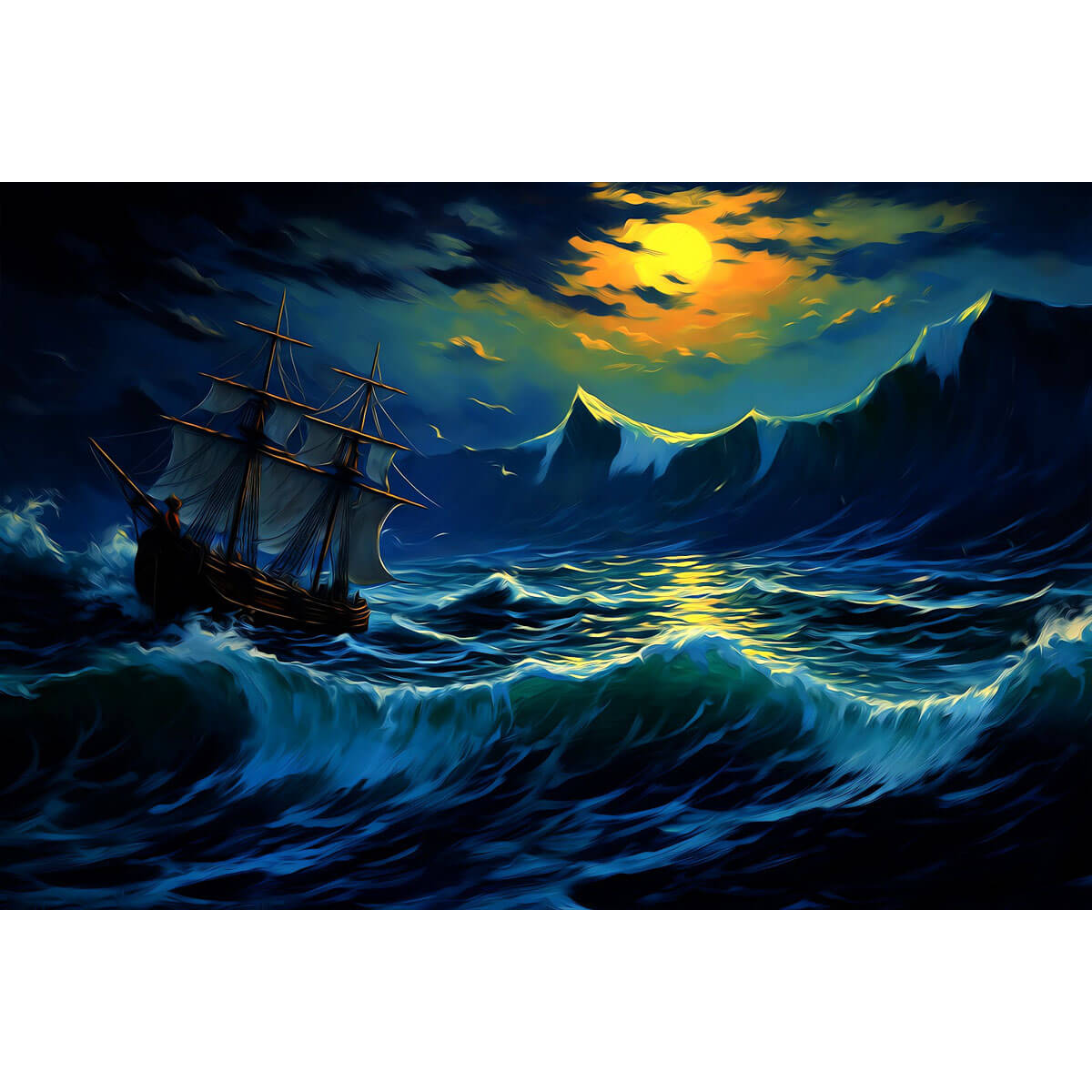 1000-Piece Premium Wooden Jigsaw Puzzle for Adults – Voyage at Night | Artisan Crafted, Whimsical Shapes & Unique Designs, Best Relaxation Gift