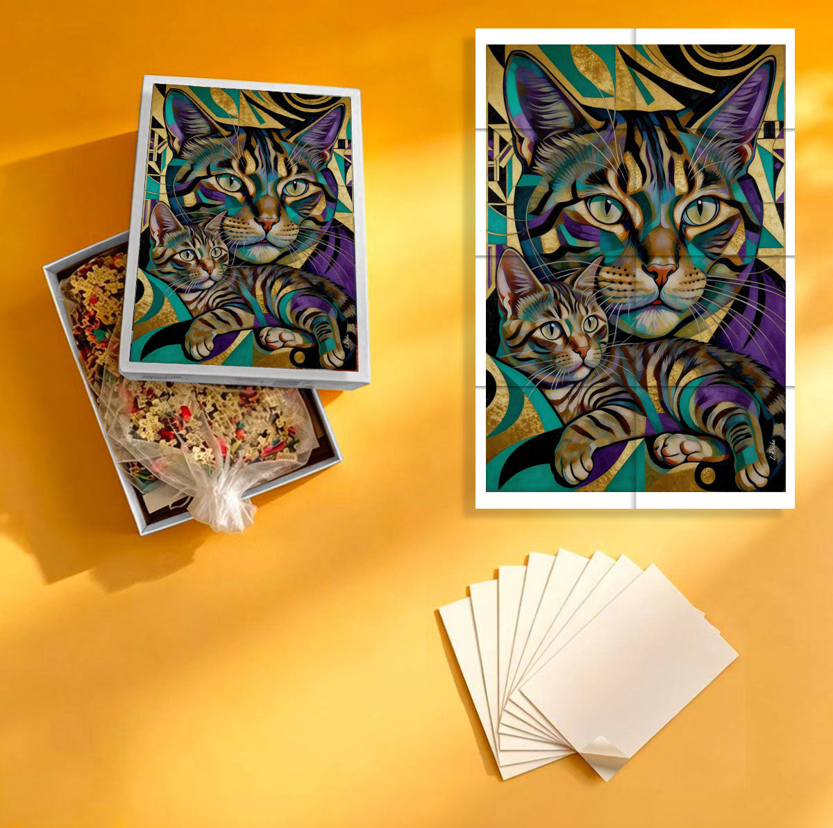 1000-Piece Premium Wooden Jigsaw Puzzle for Adults – WARY & JADA | Artisan Crafted, Whimsical Shapes & Unique Designs, Best Relaxation Gift