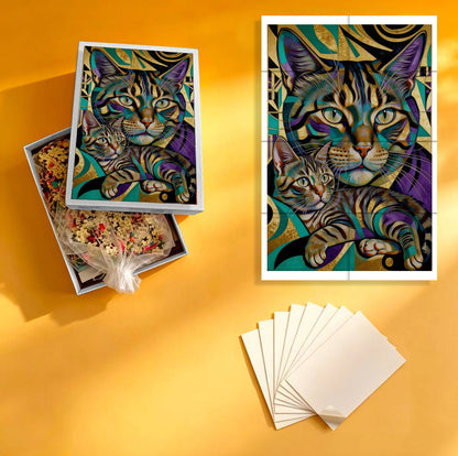 1000-Piece Premium Wooden Jigsaw Puzzle for Adults – WARY & JADA | Artisan Crafted, Whimsical Shapes & Unique Designs, Best Relaxation Gift