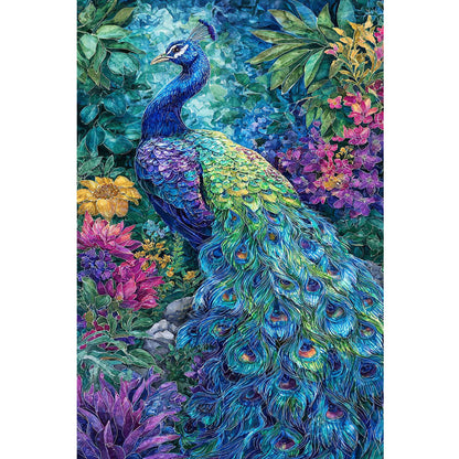 Wooden Jigsaw Puzzle 1000 Piece - Watercolor Peacock