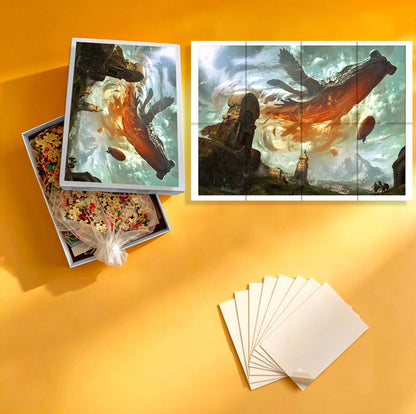 1000-Piece Premium Wooden Jigsaw Puzzle for Adults – Whale’s Dreamscape | Artisan Crafted, Whimsical Shapes & Unique Designs, Best Relaxation Gift