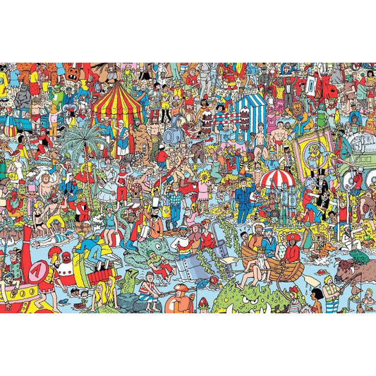 Wooden Jigsaw Puzzle 1000 Piece - Where's Wally - Beach Crowd