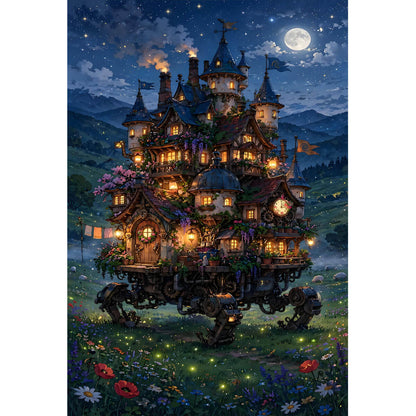 1000-Piece Premium Wooden Jigsaw Puzzle for Adults – Whimsical Castle Wander | Artisan Crafted, Whimsical Shapes & Unique Designs, Best Relaxation Gift