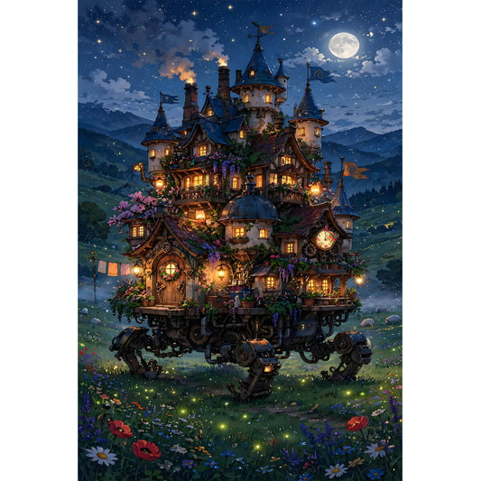1000-Piece Premium Wooden Jigsaw Puzzle for Adults – Whimsical Castle Wander | Artisan Crafted, Whimsical Shapes & Unique Designs, Best Relaxation Gift