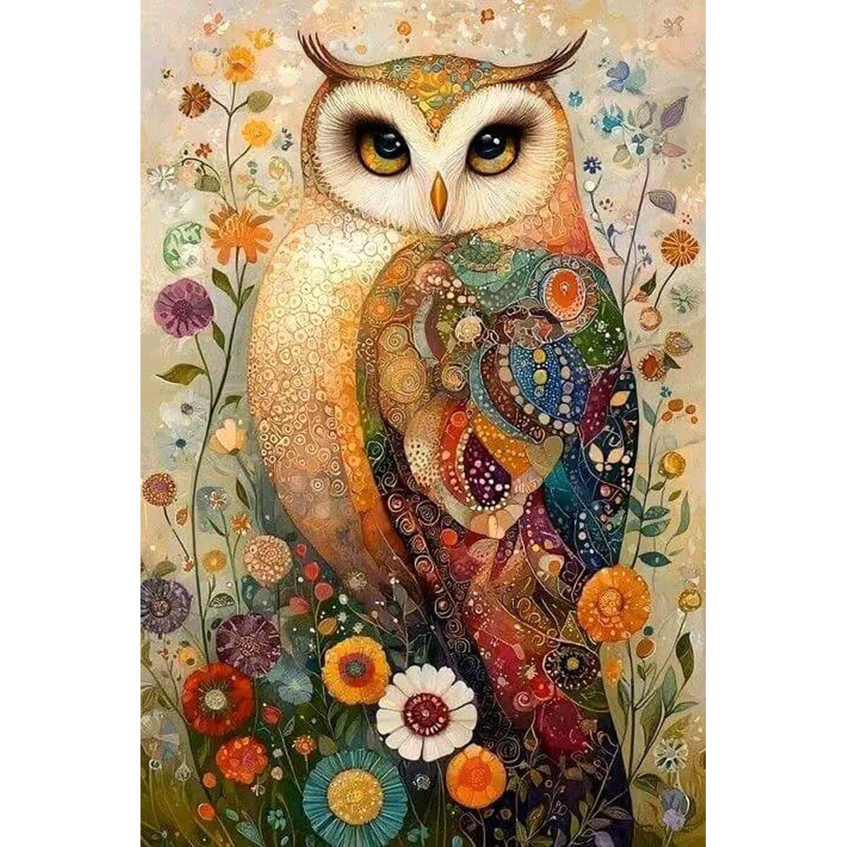 1000-Piece Premium Wooden Jigsaw Puzzle for Adults – Whimsical Floral Owl | Artisan Crafted, Whimsical Shapes & Unique Designs, Best Relaxation Gift