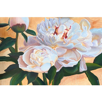 Wooden Jigsaw Puzzle 1000 Piece - White Peonies