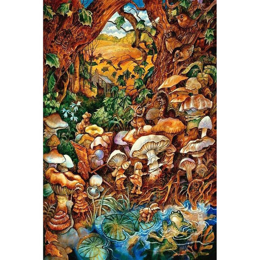 1000-Piece Premium Wooden Jigsaw Puzzle for Adults – Wild Mushrooms | Artisan Crafted, Whimsical Shapes & Unique Designs, Best Relaxation Gift