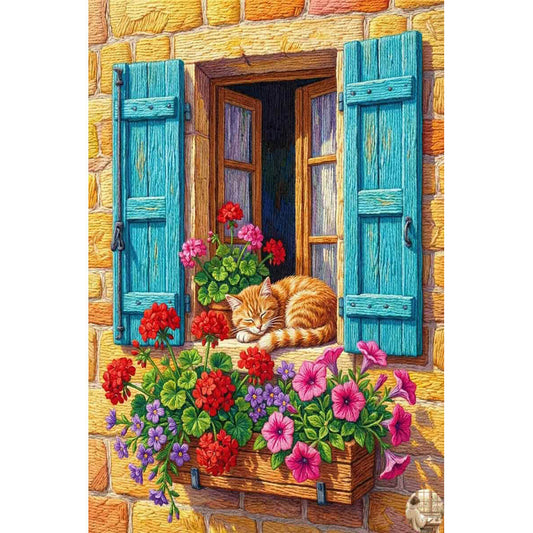 1000-Piece Premium Wooden Jigsaw Puzzle for Adults – Window Cat | Artisan Crafted, Whimsical Shapes & Unique Designs, Best Relaxation Gift