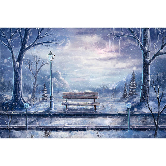 1000-Piece Premium Wooden Jigsaw Puzzle for Adults – Winter Park Bench | Artisan Crafted, Whimsical Shapes & Unique Designs, Best Relaxation Gift