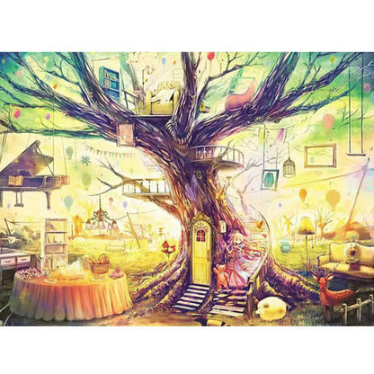 500-Piece Cardboard Jigsaw Puzzle for Adults – Relaxing Gift Idea & Elegant Home Décor Artwork with Full-Size Poster, Premium Stress Relief Activity - Home in a young girl's heart