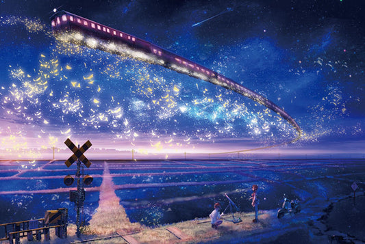 1000-Piece Wooden Jigsaw Puzzle for Adults – Relaxing Gift Idea & Elegant Home Décor Artwork with Full-Size Poster, Premium Stress Relief Activity - Star Train