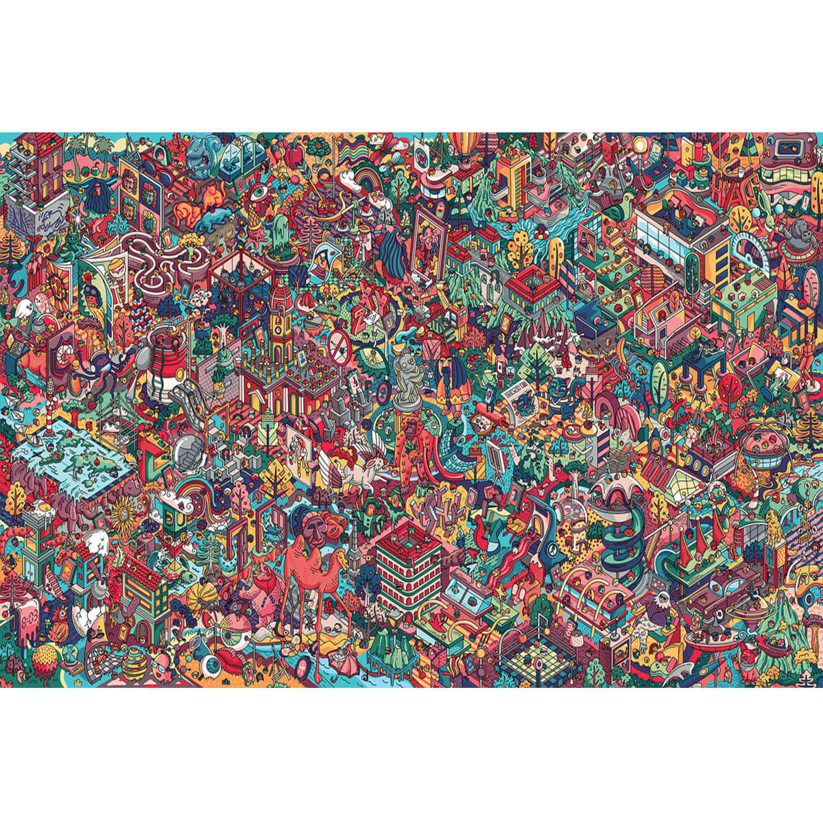 Wooden Jigsaw Puzzle 1000-Piece for Adults – Relaxing Gift Idea & Elegant Home Décor Artwork with Full-Size Poster, Premium Stress Relief Activity - Zootopia
